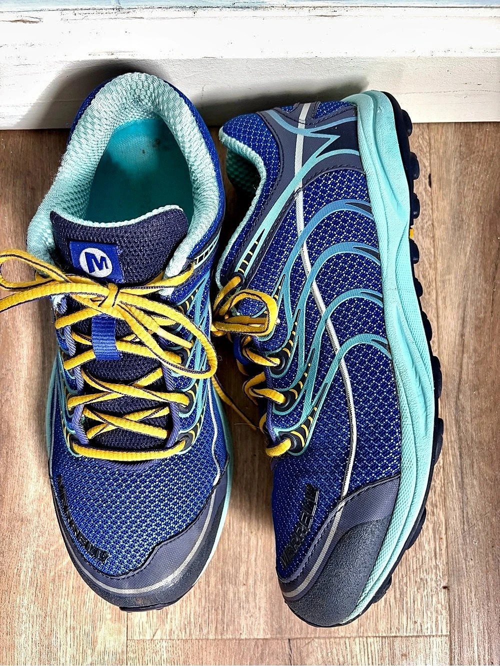 Merrell Ultra Marine Trail Running Hiking Shoes Blue & Yellow US 8